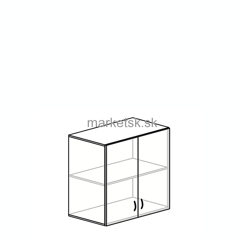 Dvojdverová skriňa MB392 - 72 x 80 x 47 cm
